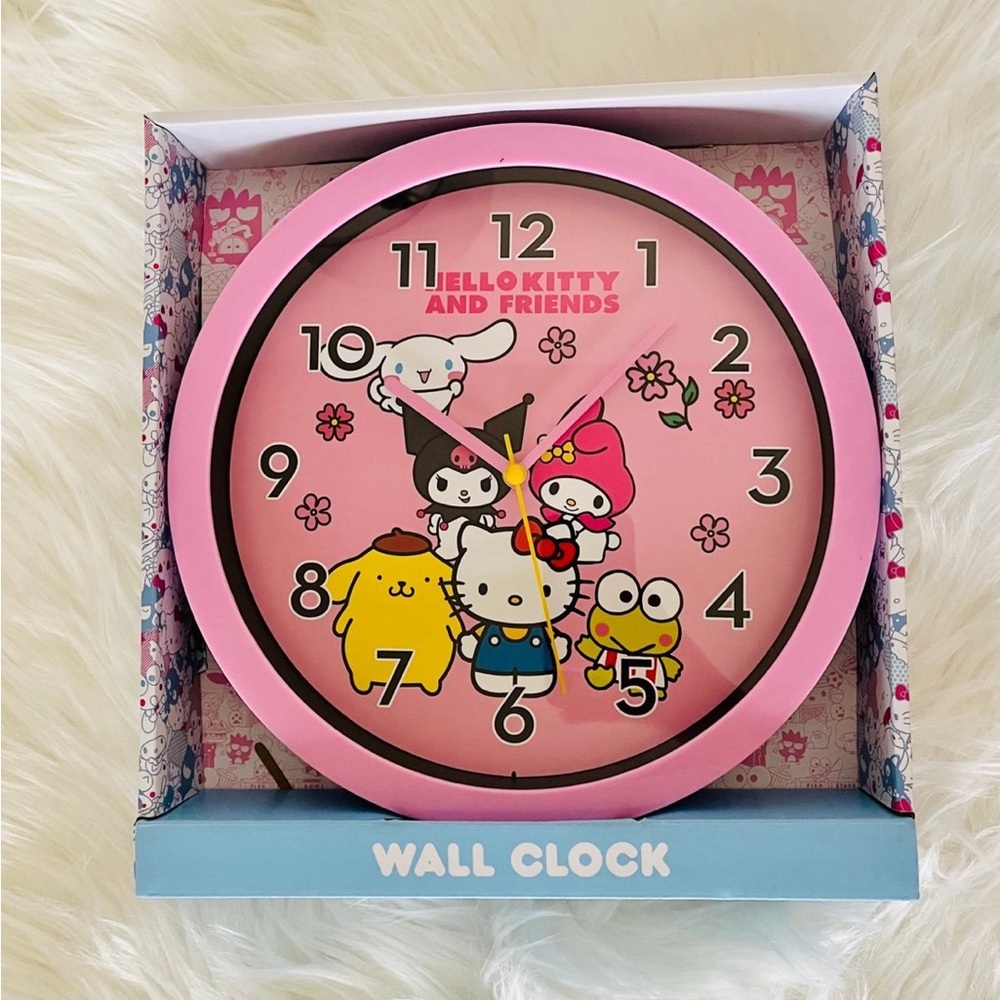 Sanrio Hello Kitty & Friends Pink Character Wall Clock